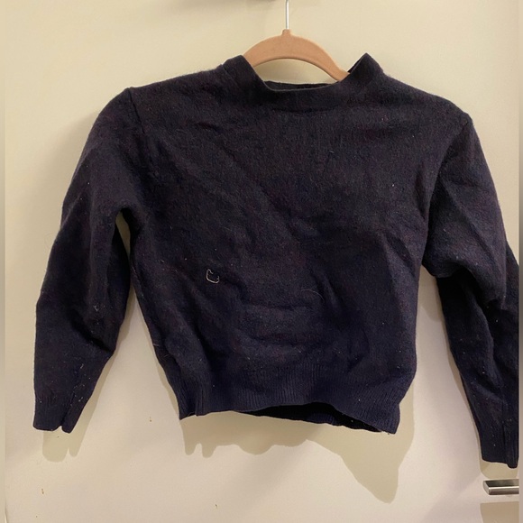 Uniqlo navy knit crew neck - Picture 1 of 3